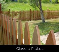 Classic Picket Wood Fence