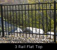 3 Rail Flat Top Ornamental Fence