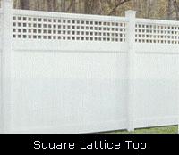 Soilid with Lattice Top PVC Fence
